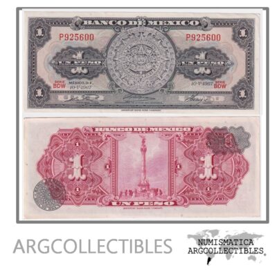 Mexico Billete 1 Peso 1967 P-59J UNC