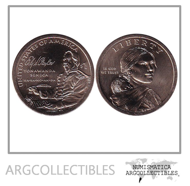 USA Moneda 1 Dolar 2022 P Laton Ely Samuel Parker UNC