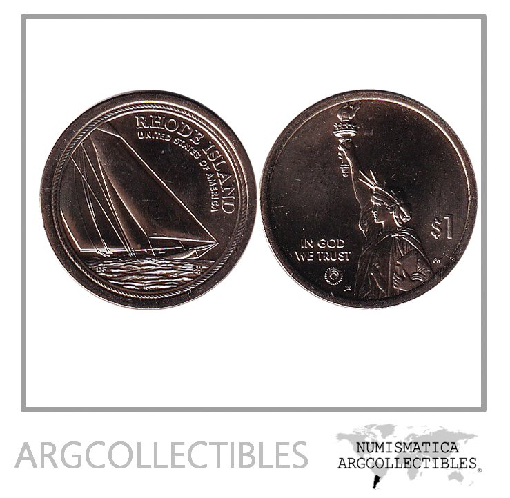USA Moneda 1 Dolar 2022 D Laton Nathanael Herreshoff Yate Rhode Island UNC