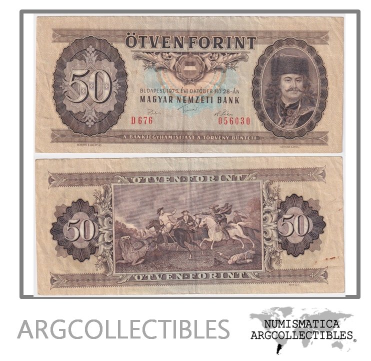 Hungria Billete 50 Forint 1975 P-170C VF+