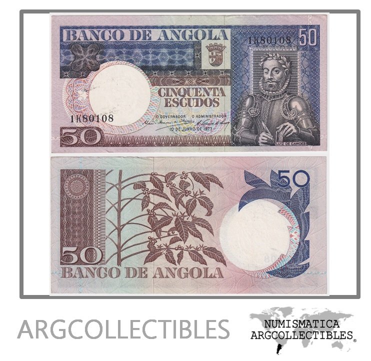 Angola Billete 50 Escudos 1973 XF+