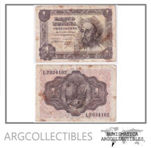 España Billete 1 Pesetas 1951 P-139a VF