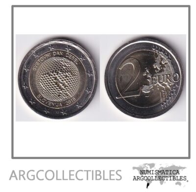 Eslovenia Moneda 2 Euros 2018 Dia Mundial de las Abejas Bimetalica UNC