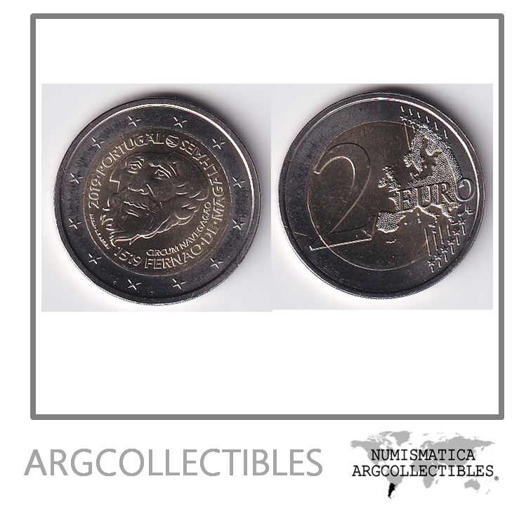 Portugal Moneda 2 Euros 2019 Magallanes Bimetalica UNC