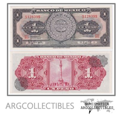 Mexico Billete 1 Pesos 1970 P-59I UNC