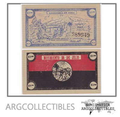 Cuba Billete 1 Peso 1957 Bono 26 de Julio UNC