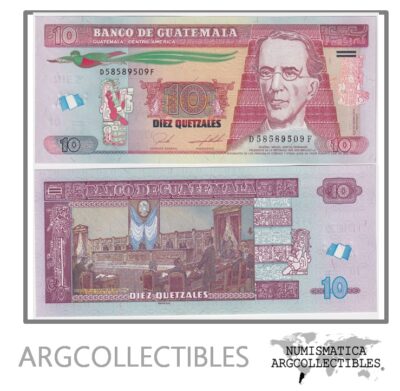 Guatemala Billete 10 Quetzales 2019 P-132A UNC