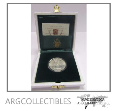 Vaticano Moneda 500 Liras Plata 835 1998 20 Aniversario Papa Juan Pablo II KM-292 Unc