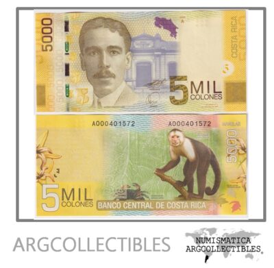 Costa Rica Billete 5.000 Colones 2009 P-276a UNC