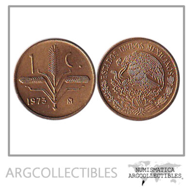 Mexico Moneda 1 Centavo 1973 Laton KM-418 UNC