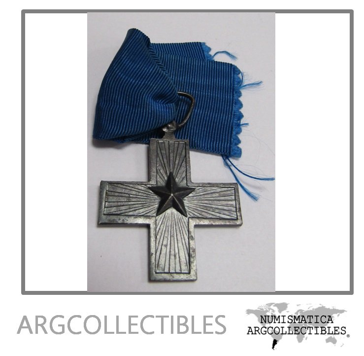 Italia 1945 Medalla Condecoracion Cruz Valor en Guerra WWII
