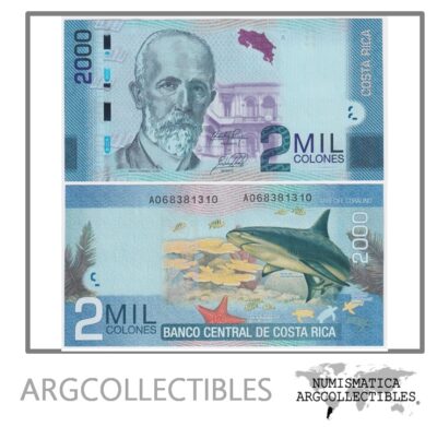 Costa Rica Billete 2.000 Colones 2015 P-275c UNC