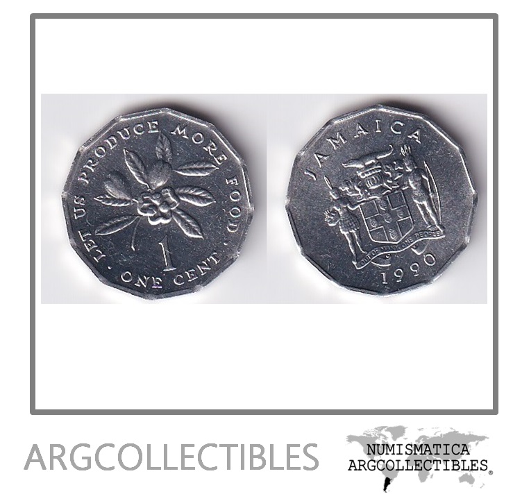 Jamaica Moneda 1 Centavo 1990 FAO Aluminio KM-64 UNC