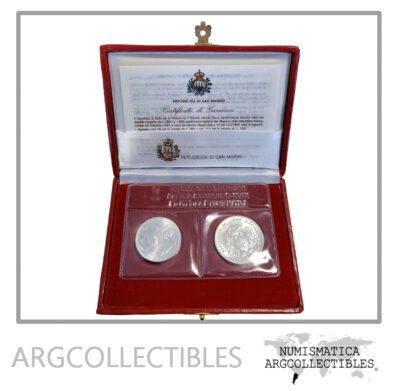 San Marino Set 500 y 1000 Liras 1993 Plata 835 Mundo Animal KM-291-292 UNC