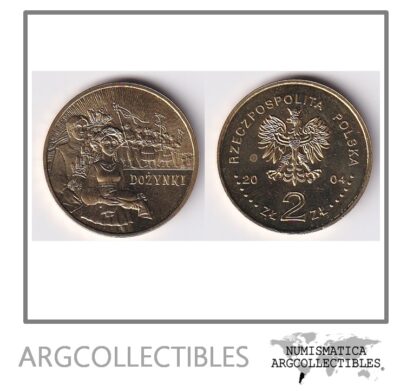 Polonia Moneda 2 Zlotych 2004 Fiesta de la Cosecha Laton KM-507 UNC