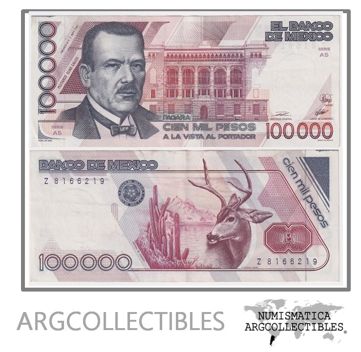Mexico Billete 100.000 Pesos 1991 P-94 XF