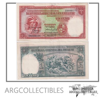 Uruguay Billete 1 Peso 1935 P-28/CR-9.111.15 XF+