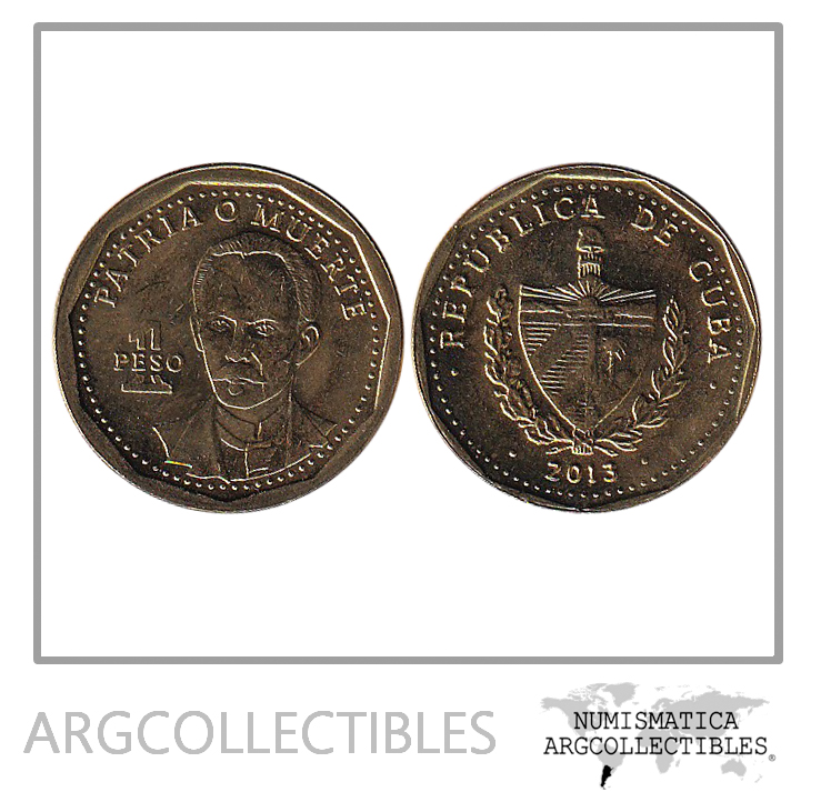 Cuba Moneda 1 Peso 2013 Laton Jose Marti KM-347 UNC