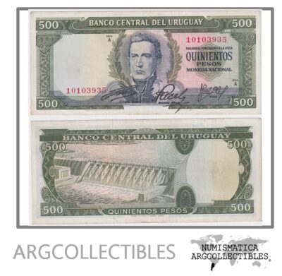 Uruguay Billete 500 Pesos 1967 P-48/CR-8A6.1 XF-