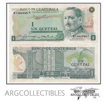 Guatemala Billete 1 Quetzal 1978 P-59C AU