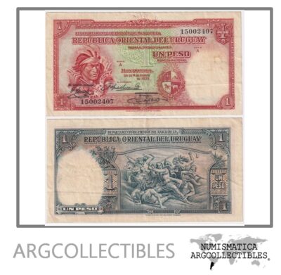 Uruguay Billete 1 Peso 1935 P-28/CR-9.111.9 VF+