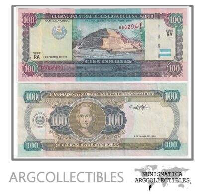 El Salvador Billete 100 Colones 1996 P-146 XF (Serie RA)