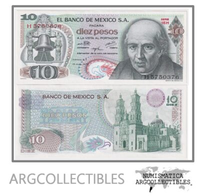 Mexico Billete 10 Pesos 1975 P-63H UNC