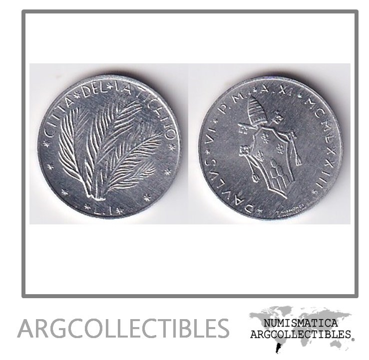 Vaticano Moneda 1 Lira 1973 Aluminio KM-117 UNC
