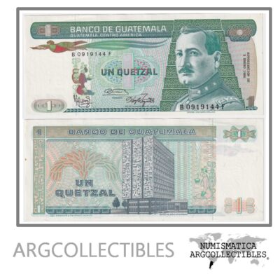 Guatemala Billete 1 Quetzal 1986 P-66 AU