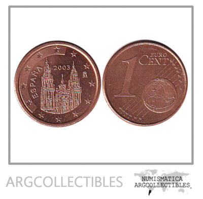 España Moneda 1 Centavo 2003 Cobre KM-1040 UNC