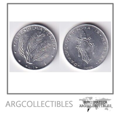 Vaticano Moneda 1 Lira 1971 Aluminio KM-116 UNC