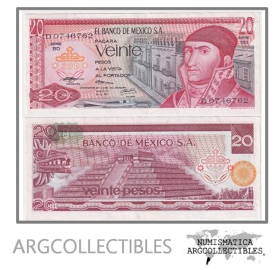 Mexico Billete 20 Pesos 1973 P-64B AU