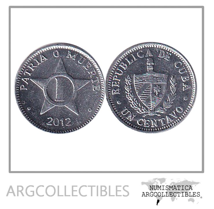 Cuba Moneda 1 Centavo 2012 Aluminio KM-33.3 UNC