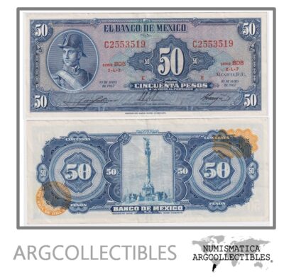 Mexico Billete 50 Pesos 1967 P-49Q XF+