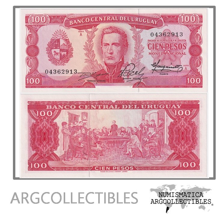 Uruguay Billete 100 Pesos 1967 P-47/CR-7A1 UNC