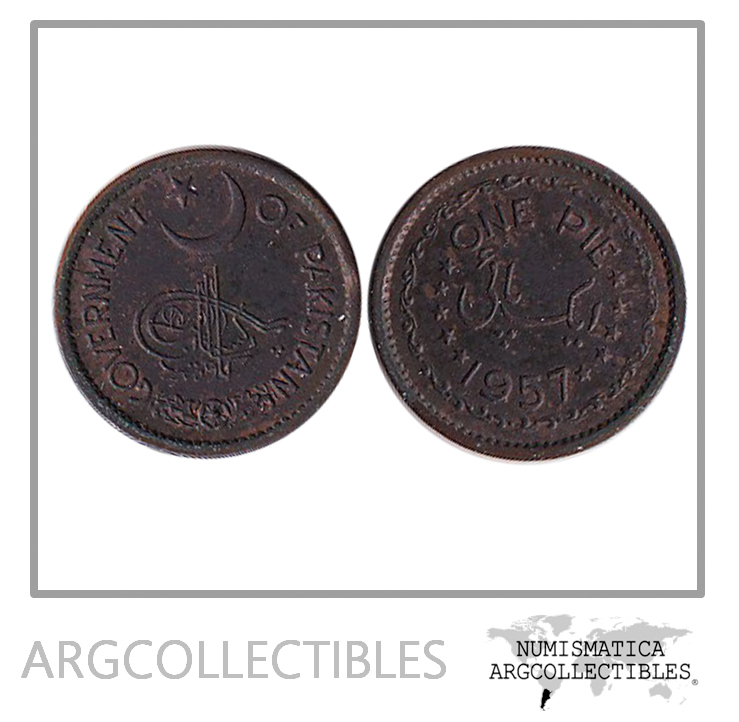 Pakistan Moneda 1 Pie 1957 Bronce KM-11 AU