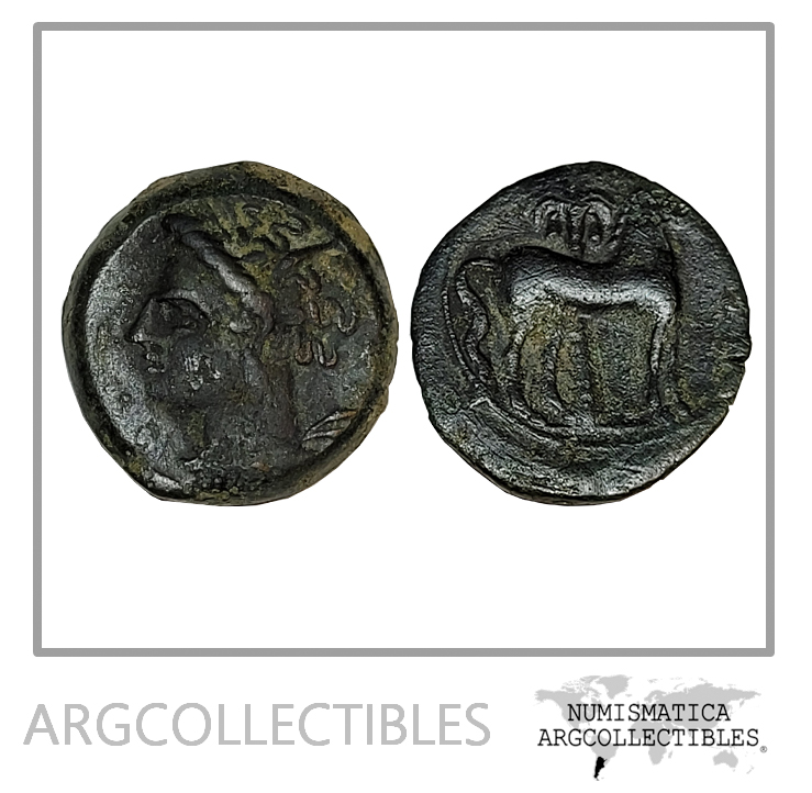 Iberica (Cartaginesa) Moneda 1/2 Calco 220-205 a.C Bronce AB 507 MA14