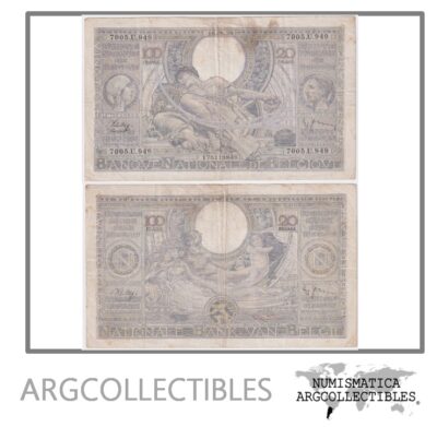 Belgica Billete 100 Francos 1939 P-107 VF-