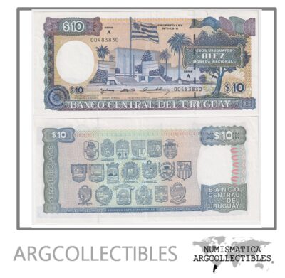 Uruguay Billete 10 Pesos 1995 P-73Bd AU (Serie A)