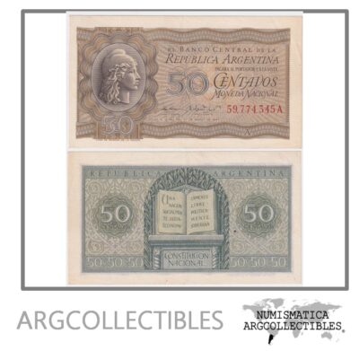 Argentina Billete 50 Centavos 1951 P-259b/BOT-1902 XF (Serie A)