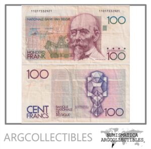 Belgica Billete 100 Francos 1982-1994 P-142 VF+