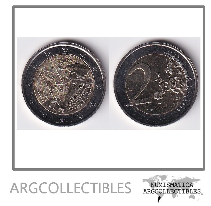 Holanda Moneda 2 Euros 2022 Erasmus Bimetalica UNC