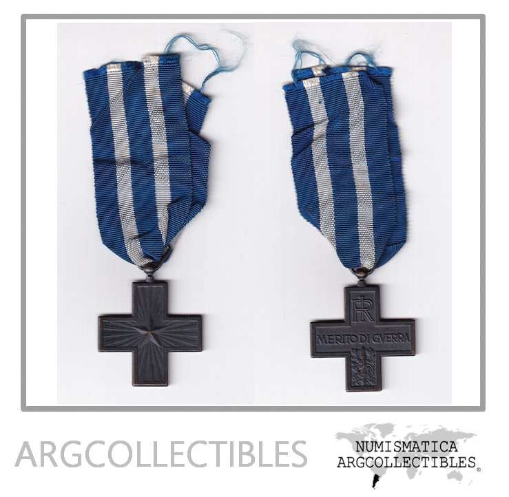 Italia Medalla 1945 Condecoracion Cruz al Merito de Guerra WWII
