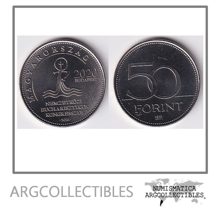 Hungria Moneda 50 Forint 2021 / 52 Congreso Eucaristico Niquel UNC
