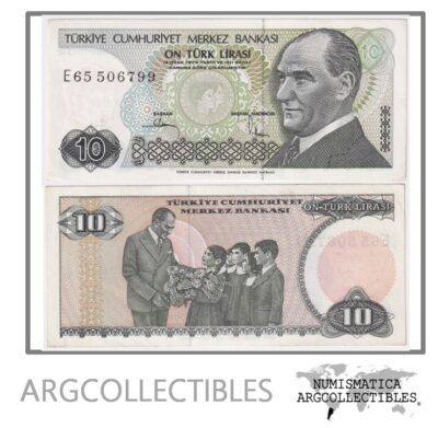 Turquia Billete 10 Liras 1970 P-192 UNC