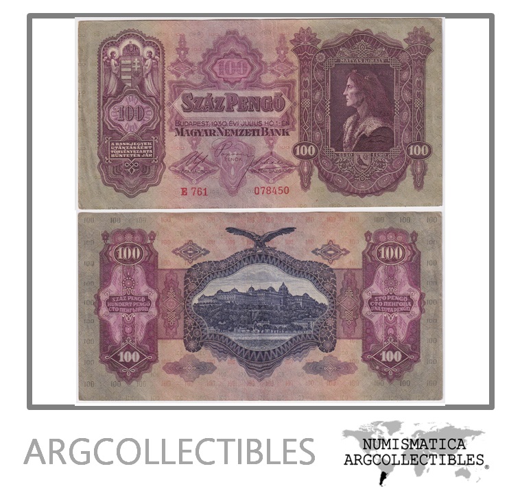 Hungria Billete 100 Pengo 1930 P-98 VF+
