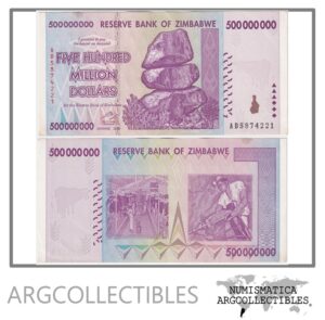 Zimbabwe Billete 500.000.000 Dolares 2008 P-82 XF