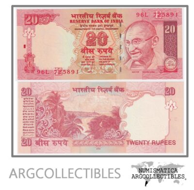 India Billete 20 Rupias 2009 P-96I UNC