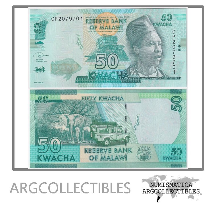 Malawi Billete 50 Kwacha 2020 P-64G UNC