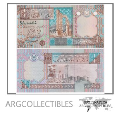 Libia Billete 1/4 Dinars 2002 P-62 UNC